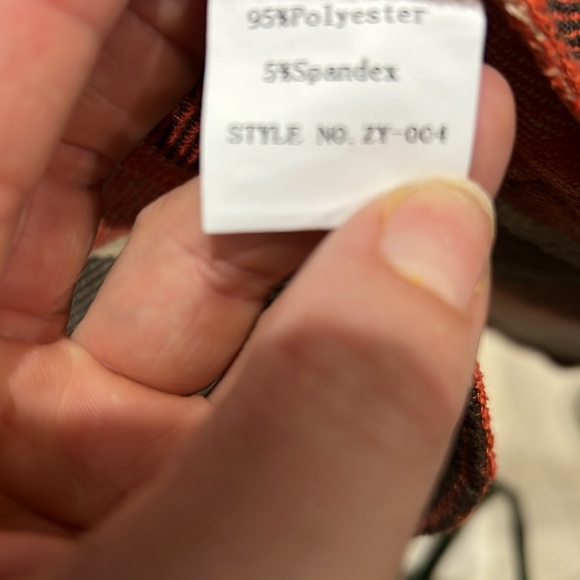 NWT Women's Blend Long Plaid Shirt Jacket Button Shacket Pocketed Flannel Coat - Picture 5 of 6